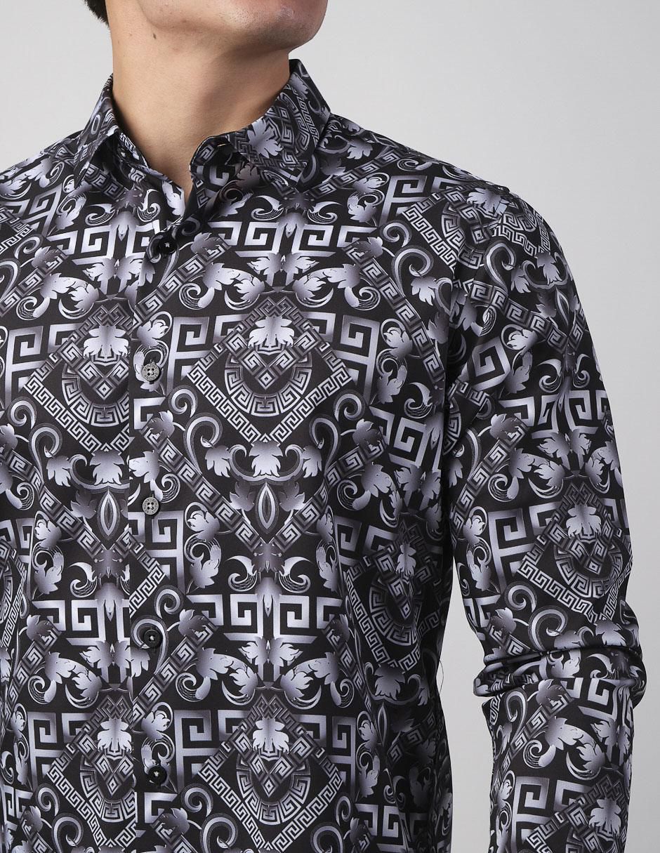 Set 2 camisas casual de algodón manga larga para hombre 2