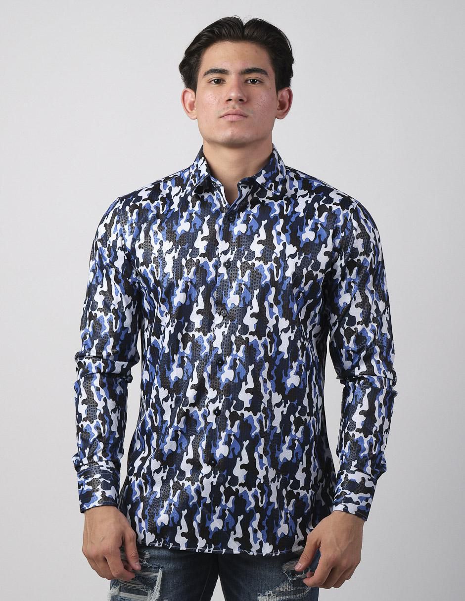 Camisa casual de algodón manga larga para hombre Camisa casual de algodón manga larga para hombre