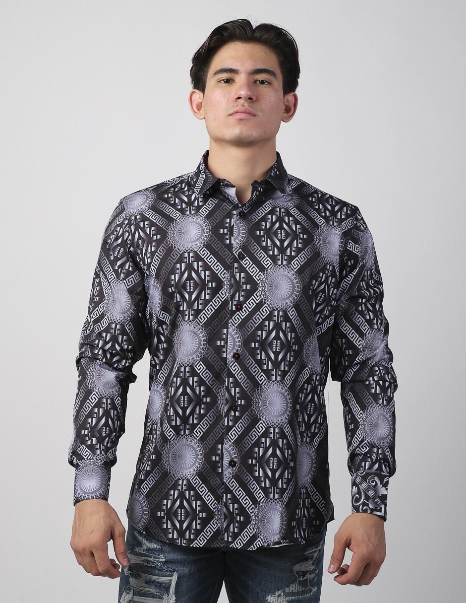 Camisa casual manga larga para hombre 1