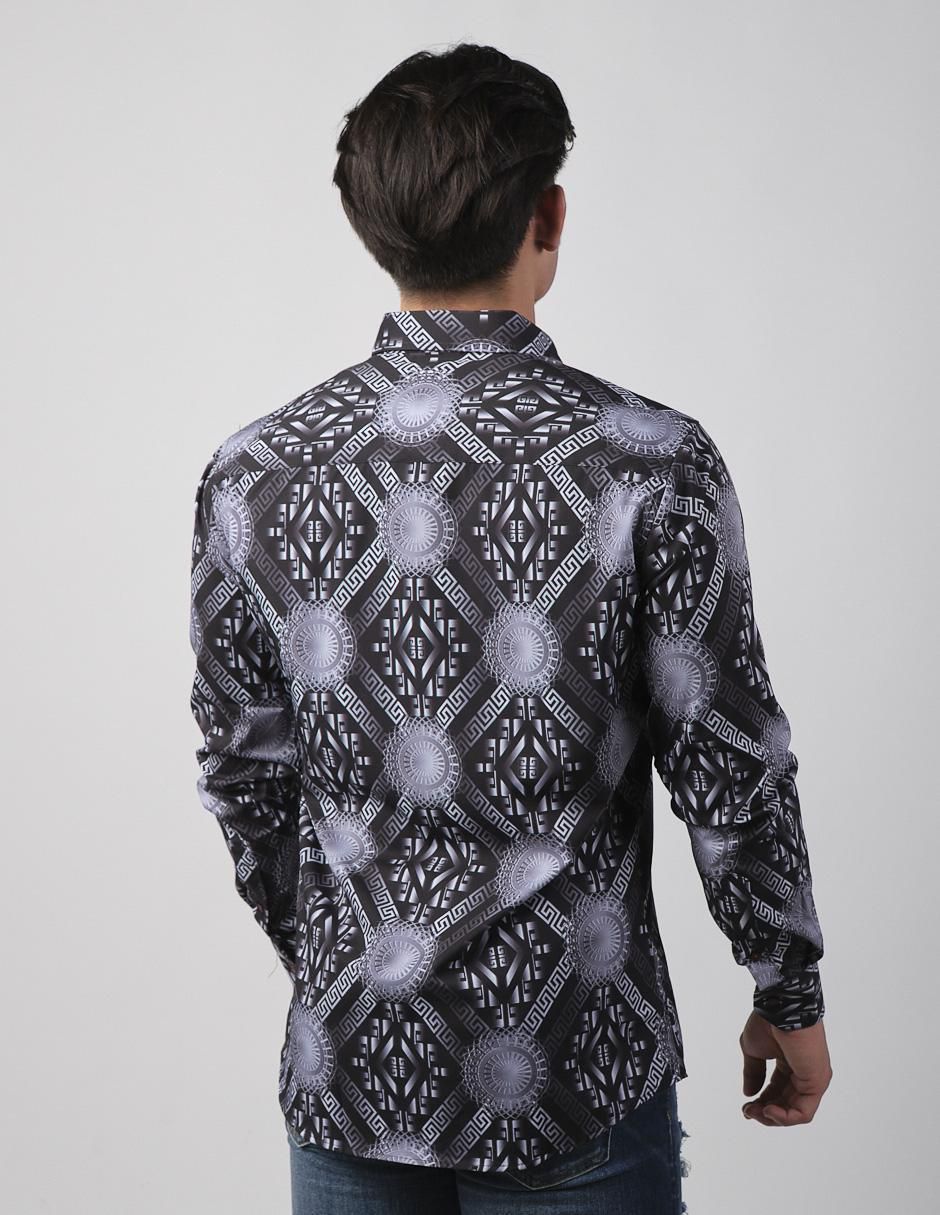 Camisa casual manga larga para hombre 2