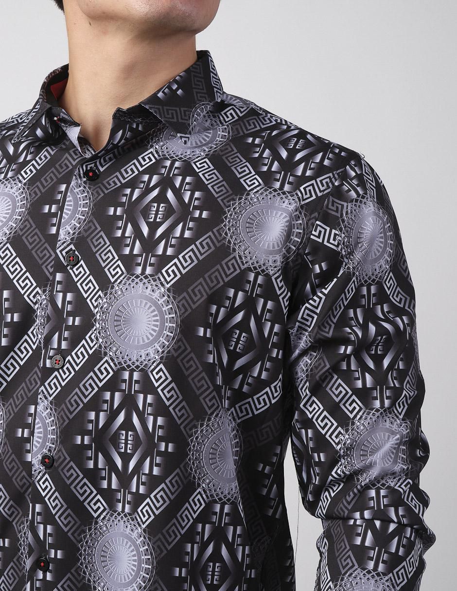 Camisa casual manga larga para hombre 4