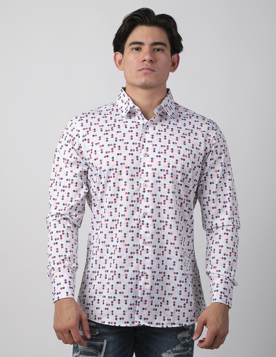 Camisa casual manga larga para hombre