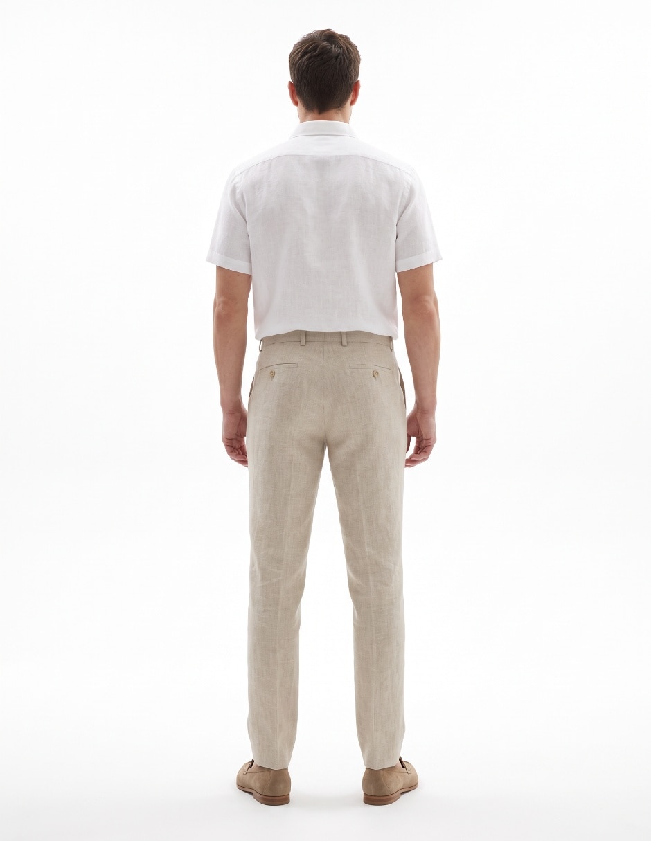 Pantalón straight de lino para hombre 2