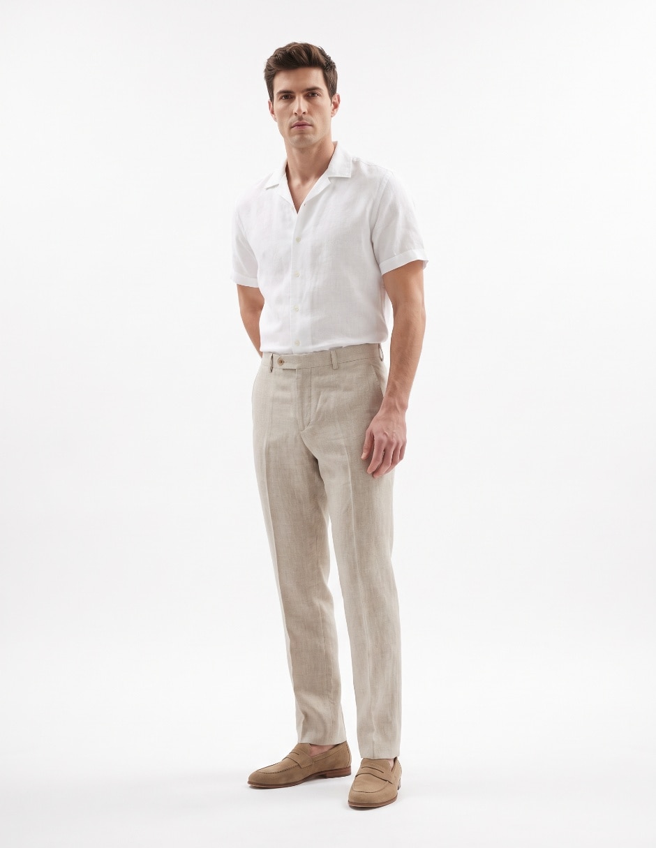 Pantalón straight de lino para hombre 3