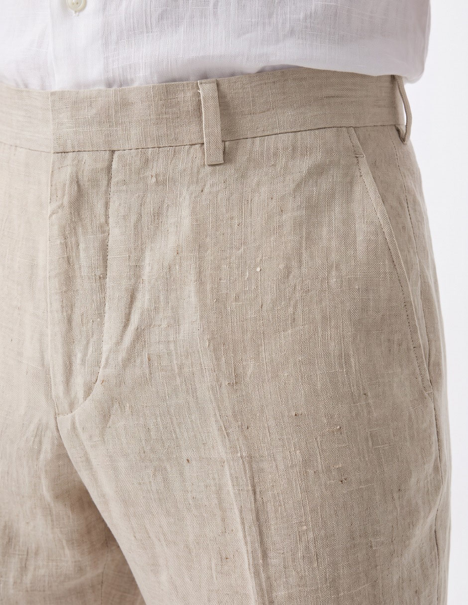 Pantalón straight de lino para hombre 4