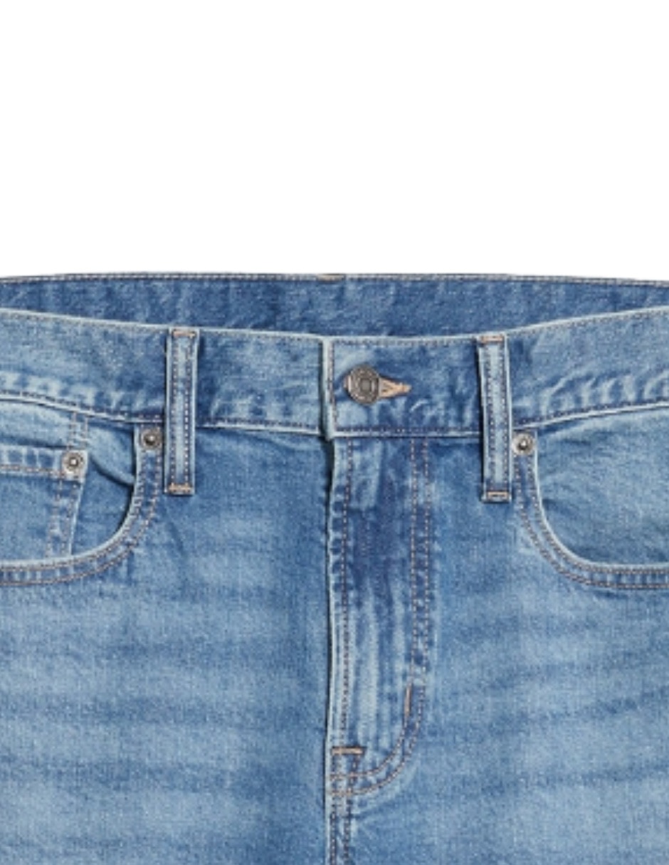 Jeans straight lavado claro para hombre 2