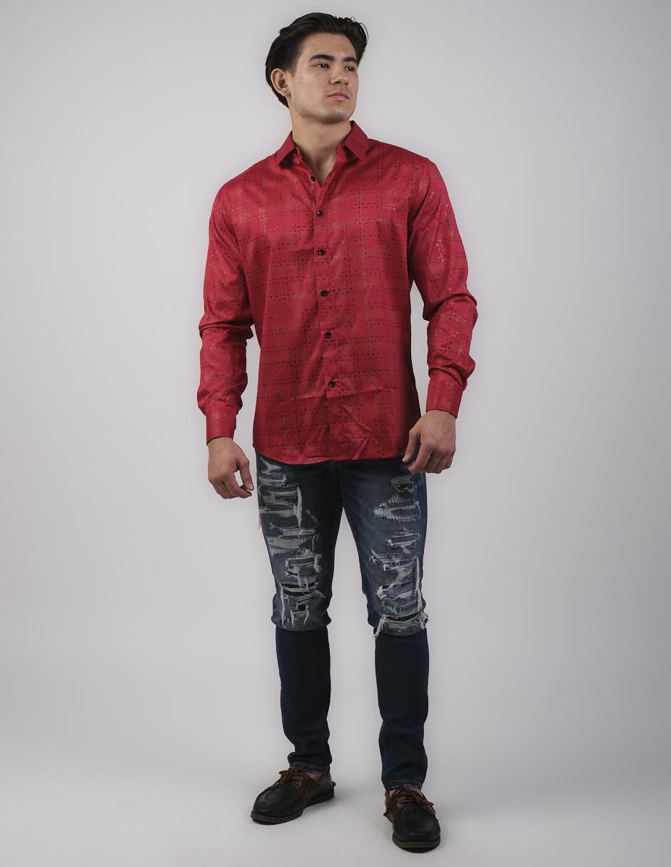 Camisa casual manga larga para hombre 3