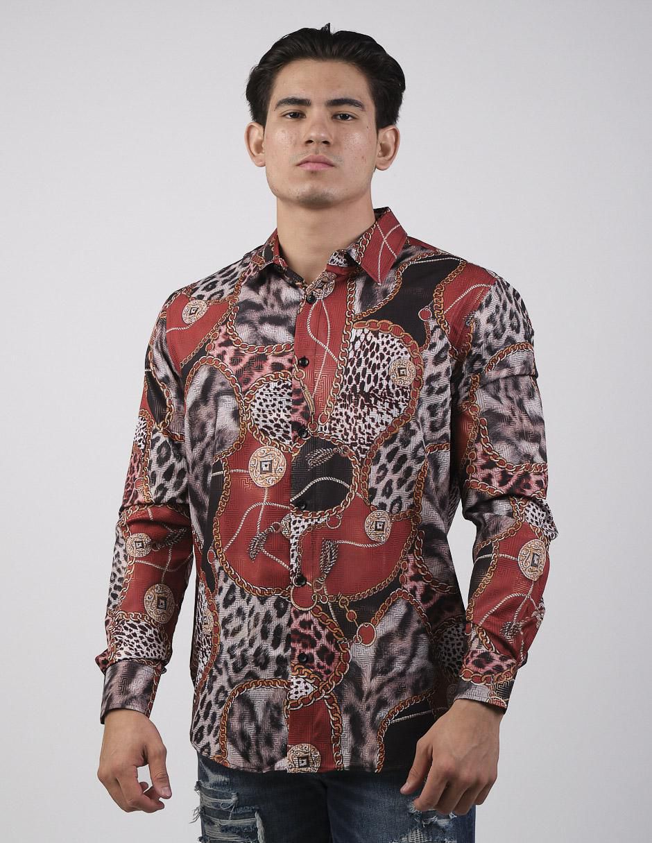 Camisa casual manga larga para hombre