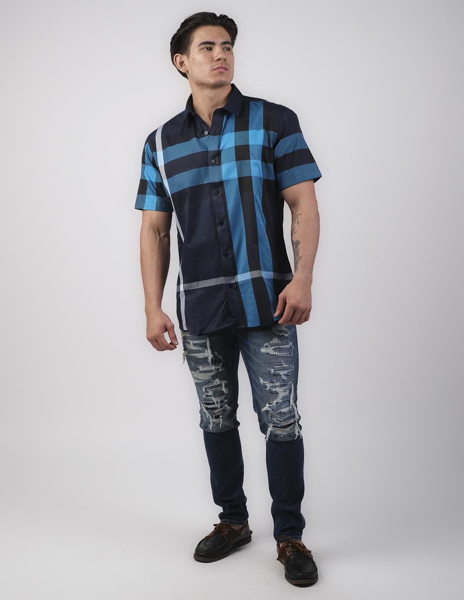 Camisa casual manga corta para hombre 4