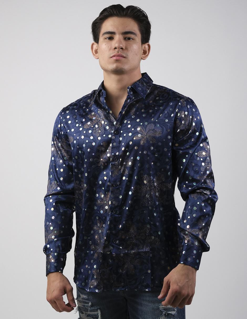 Camisa casual manga larga para hombre