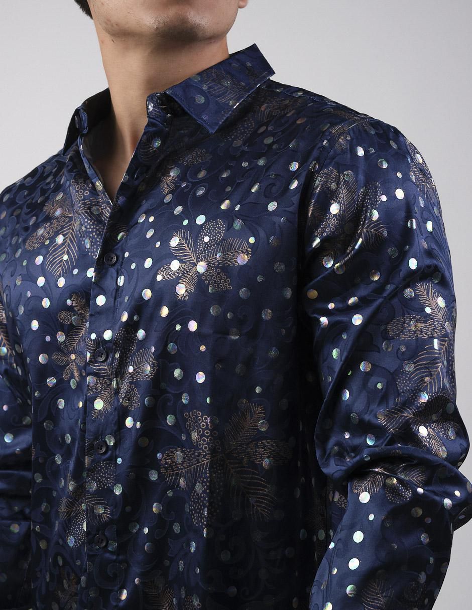 Camisa casual manga larga para hombre