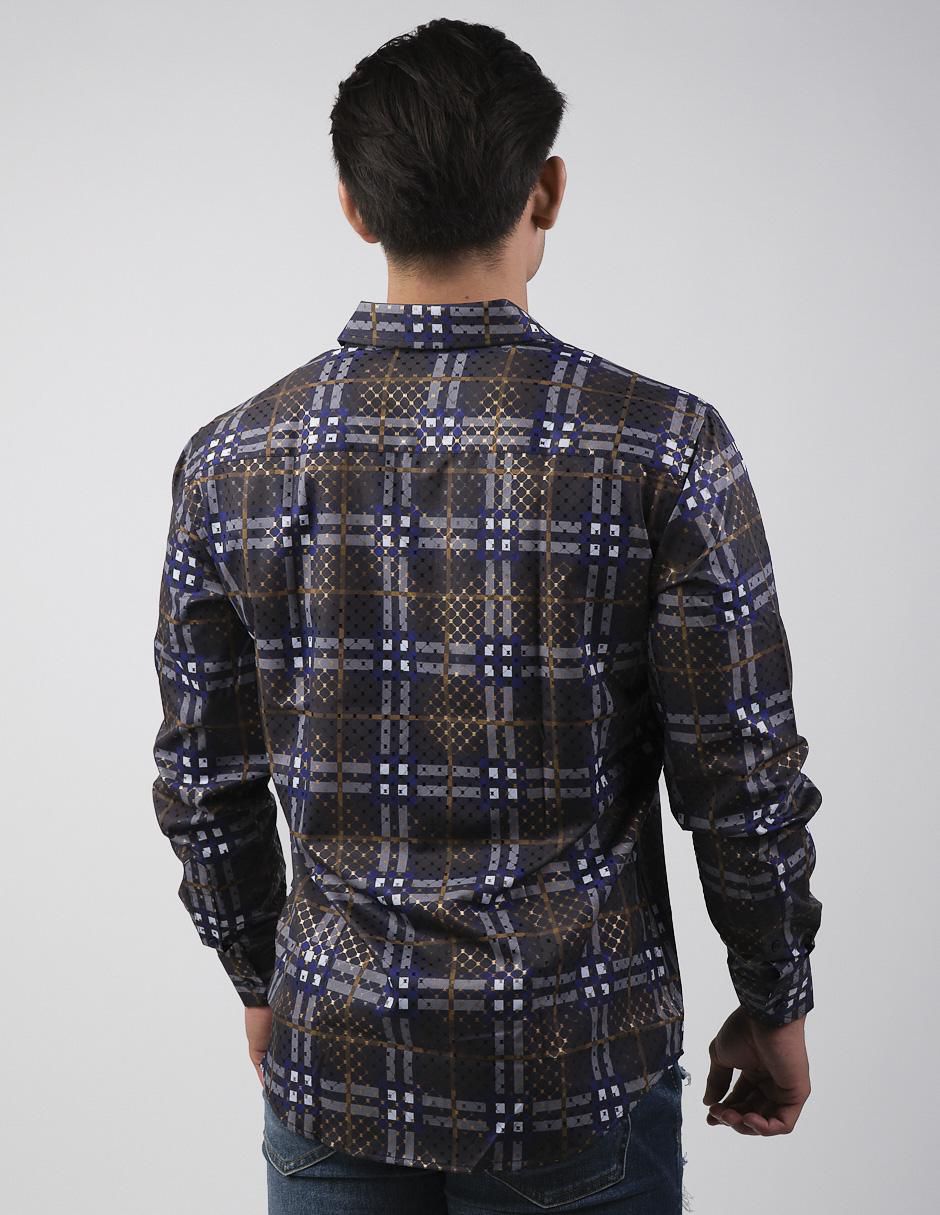 Camisa casual manga larga para hombre