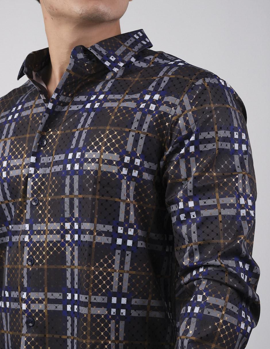 Camisa casual manga larga para hombre