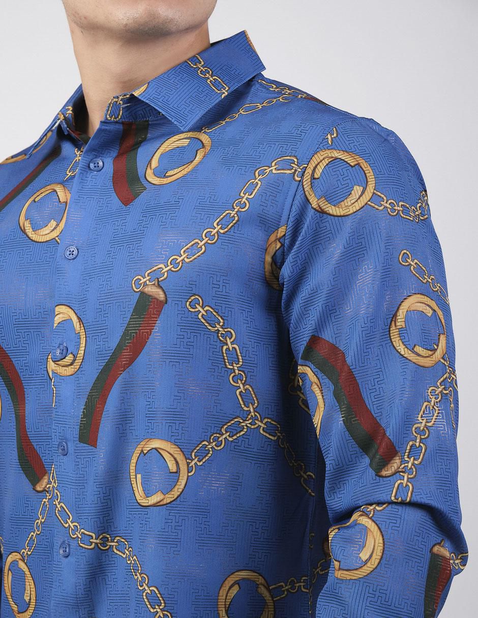 Camisa casual manga larga para hombre 4