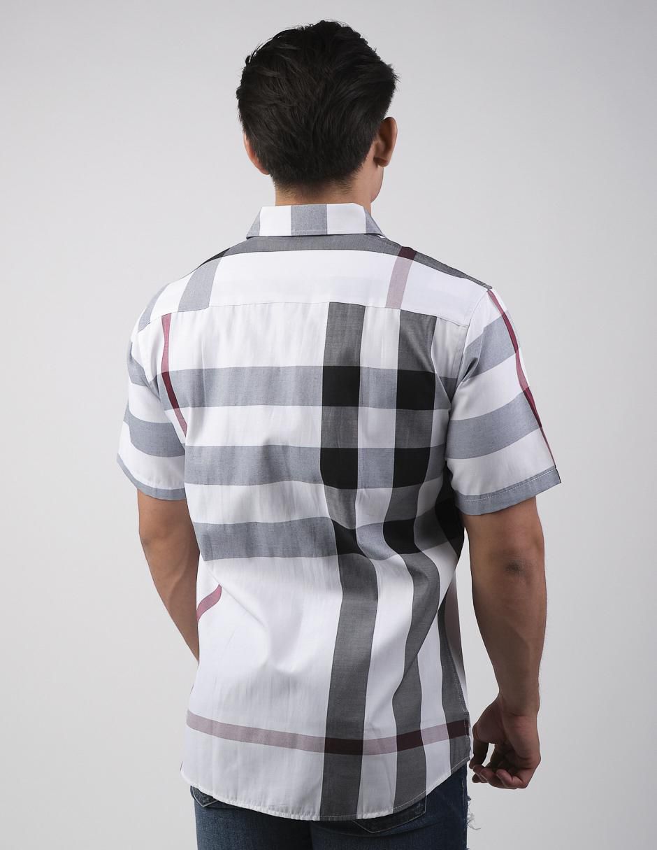 Camisa casual de algodón manga corta para hombre