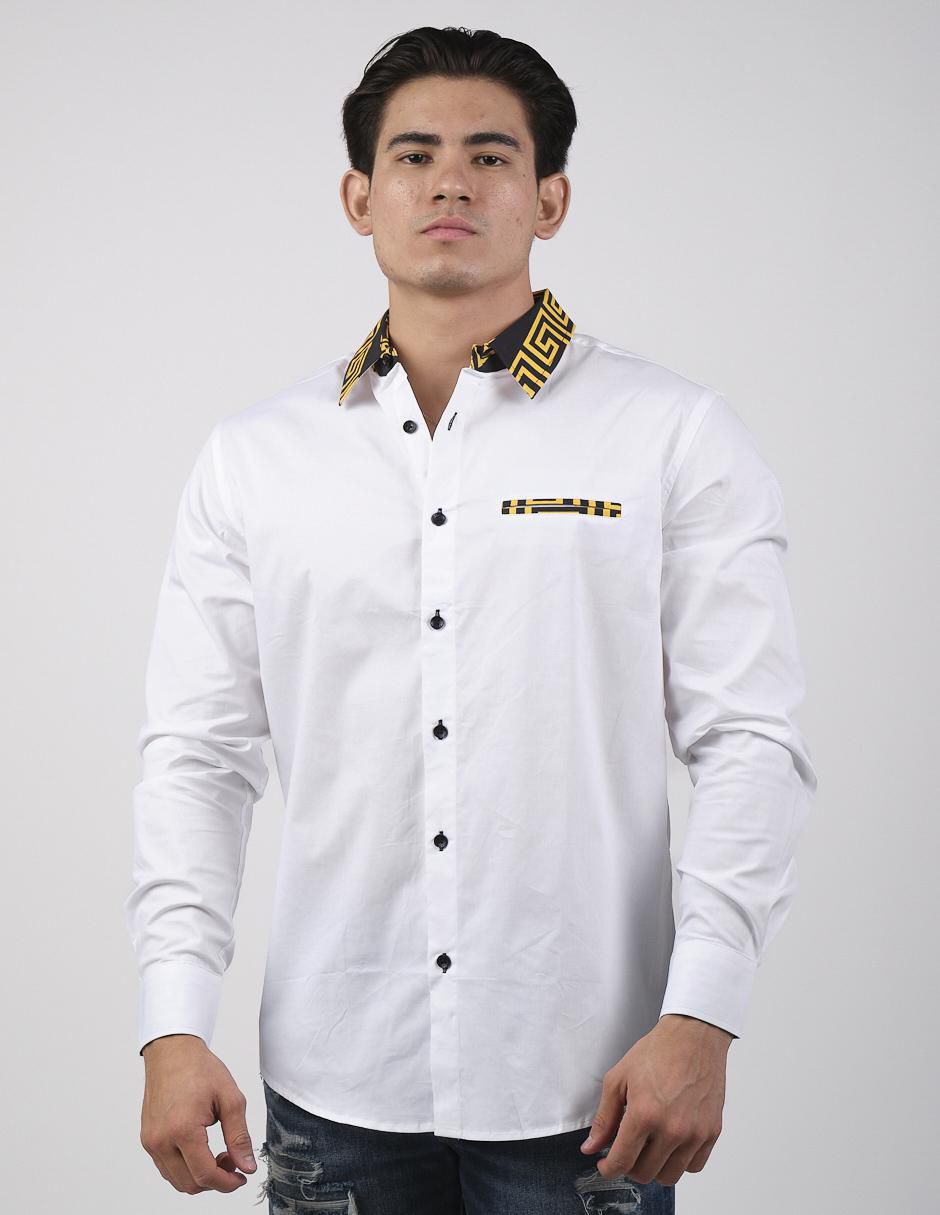 Camisa casual de algodón manga larga para hombre Camisa casual de algodón manga larga para hombre