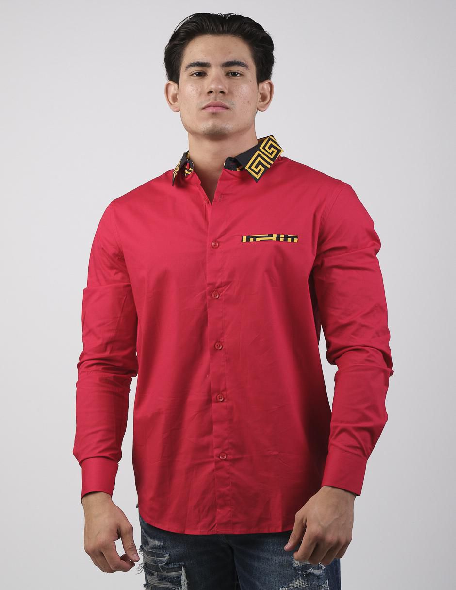 Camisa casual de algodón manga larga para hombre Camisa casual de algodón manga larga para hombre