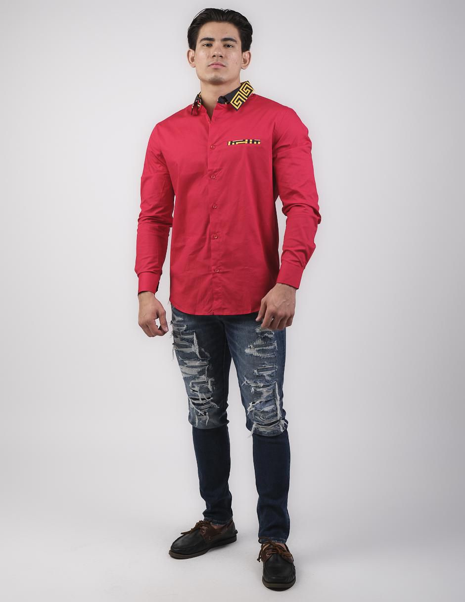 Camisa casual de algodón manga larga para hombre 2