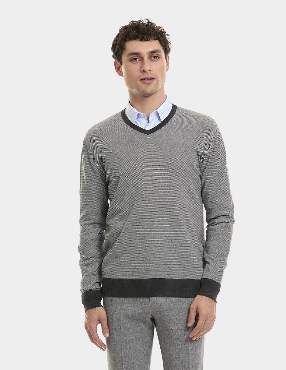 Suéter cuello V para hombre