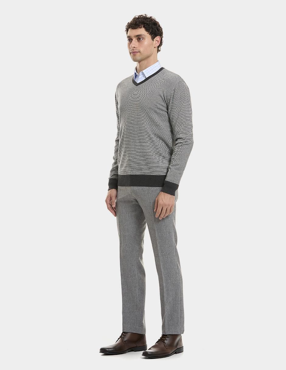 Suéter cuello v para hombre 5