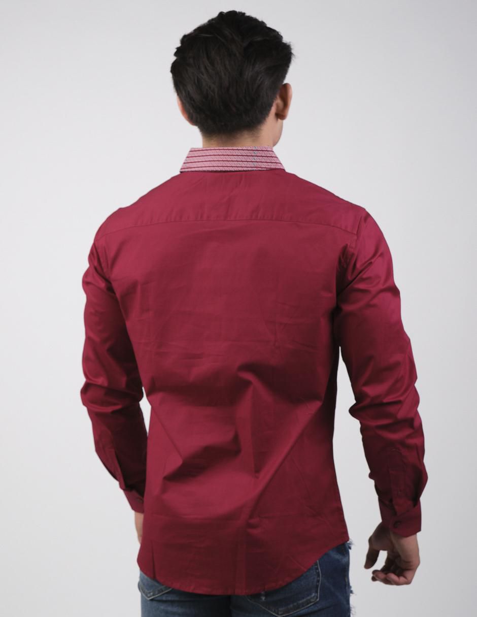 Camisa casual de algodón manga larga para hombre