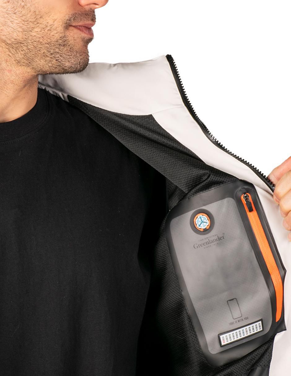 Chamarra casual impermeable capucha desmontable para hombre 3