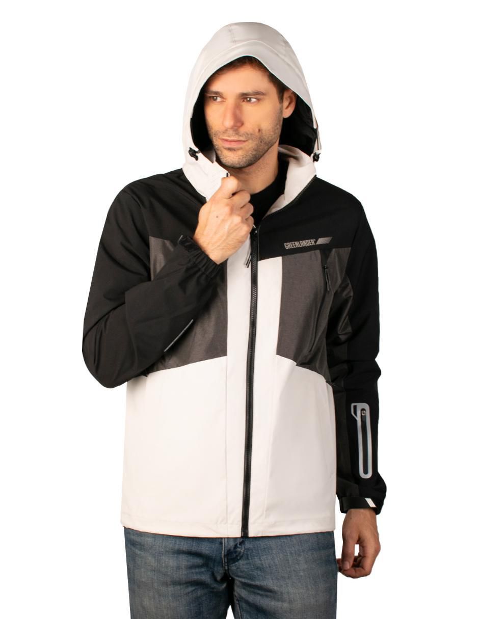 Chamarra casual impermeable capucha desmontable para hombre 5