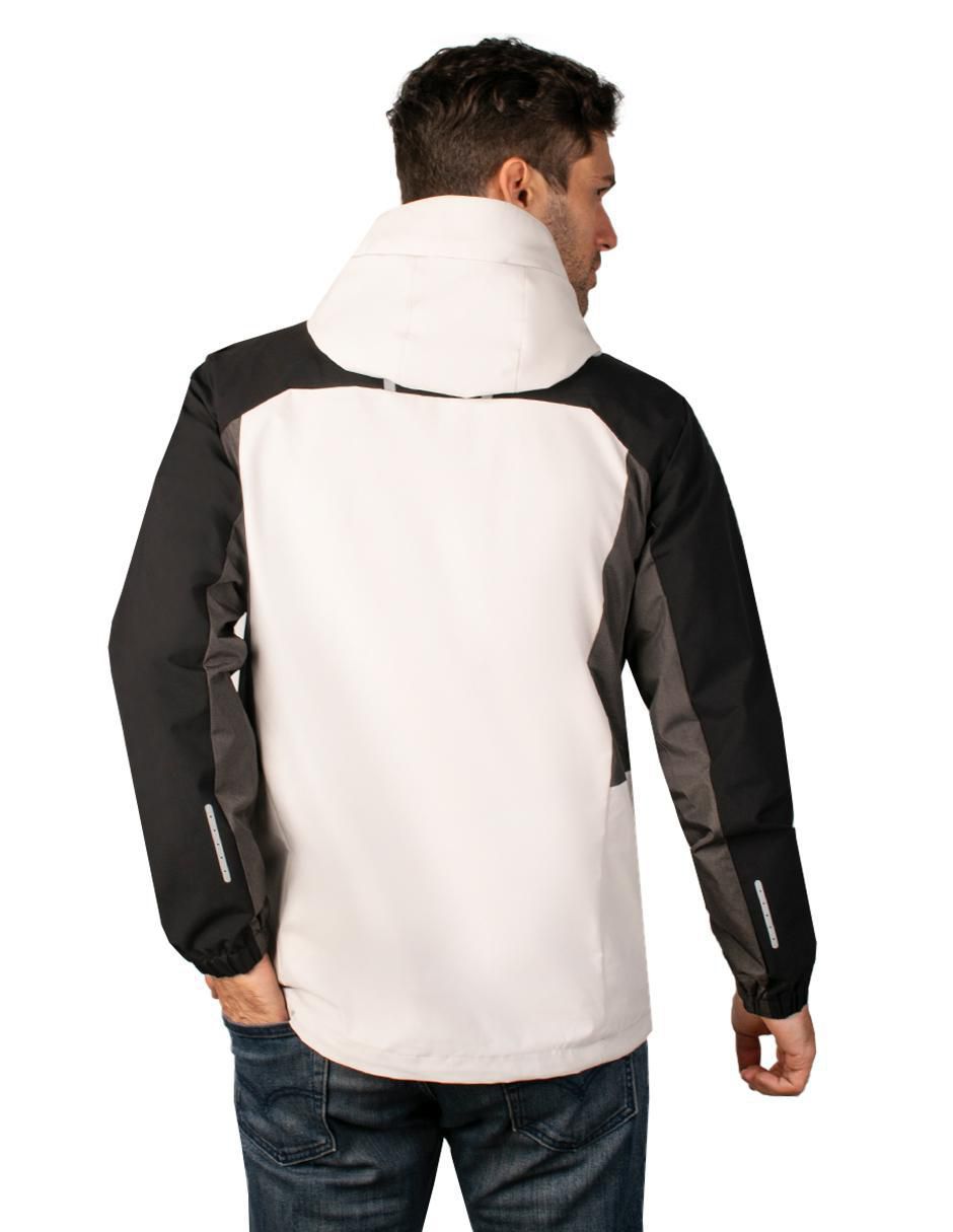 Chamarra casual impermeable capucha desmontable para hombre 6
