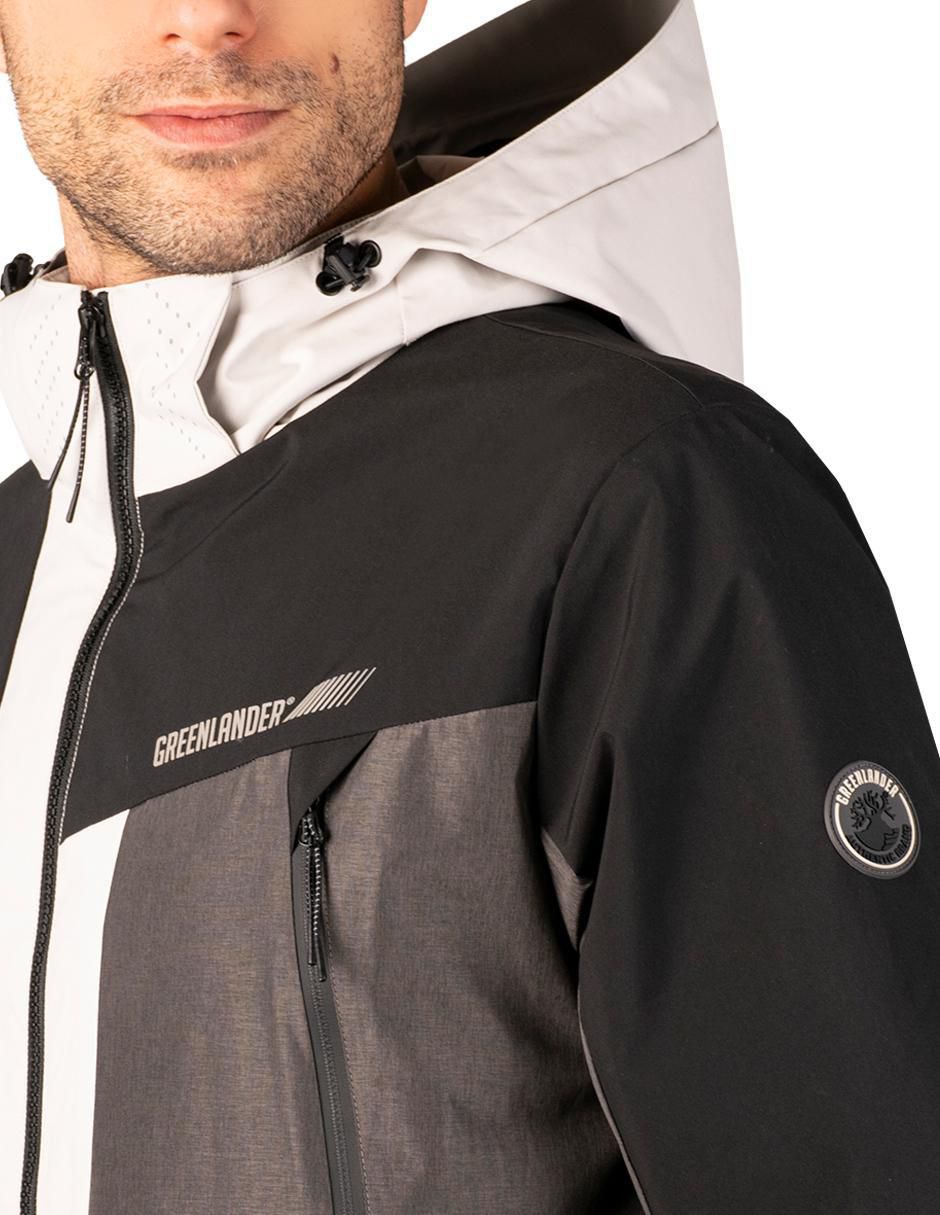 Chamarra casual impermeable capucha desmontable para hombre 7