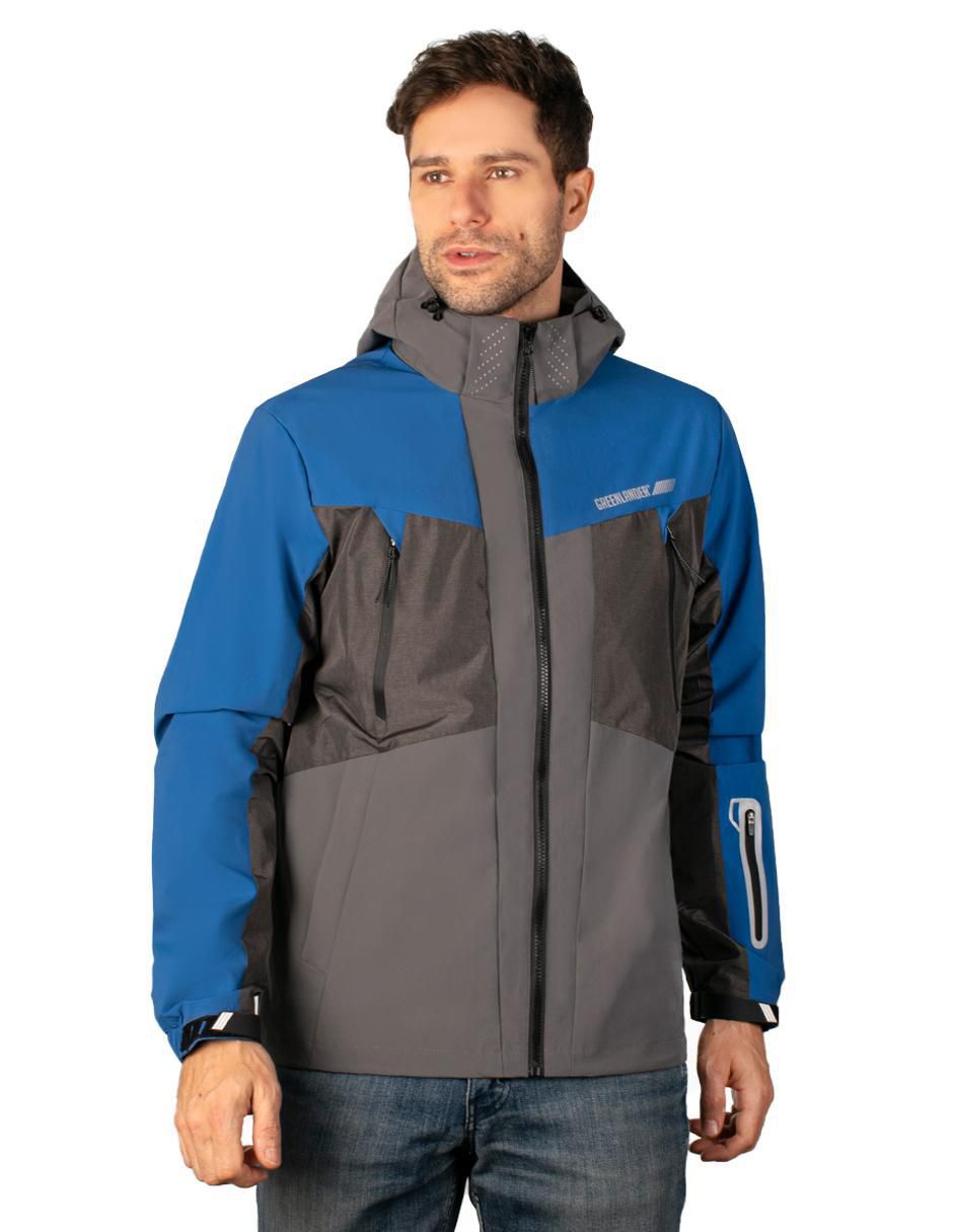 Chamarra casual Greenlander impermeable capucha desmontable para hombre