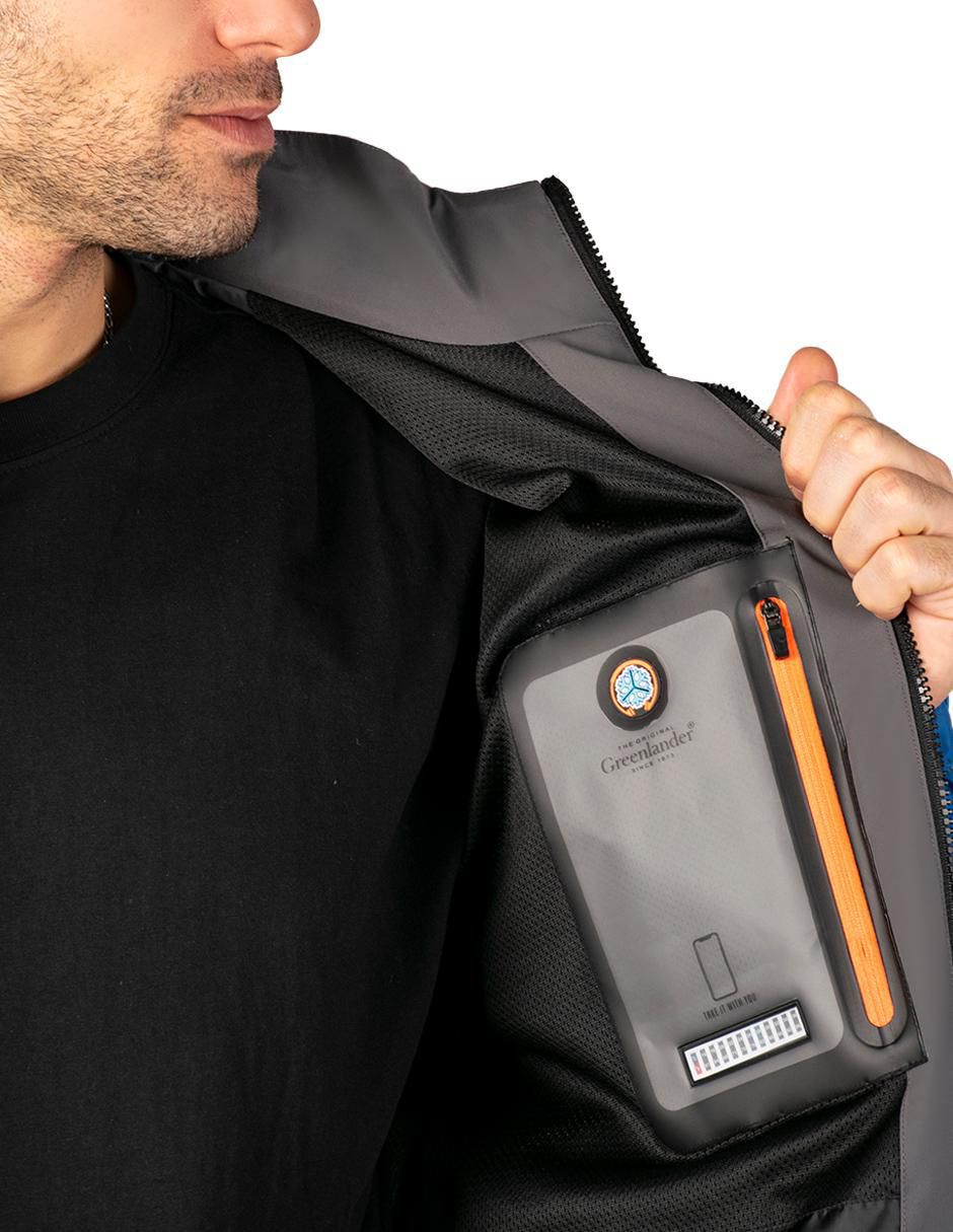 Chamarra casual Greenlander impermeable capucha desmontable para hombre