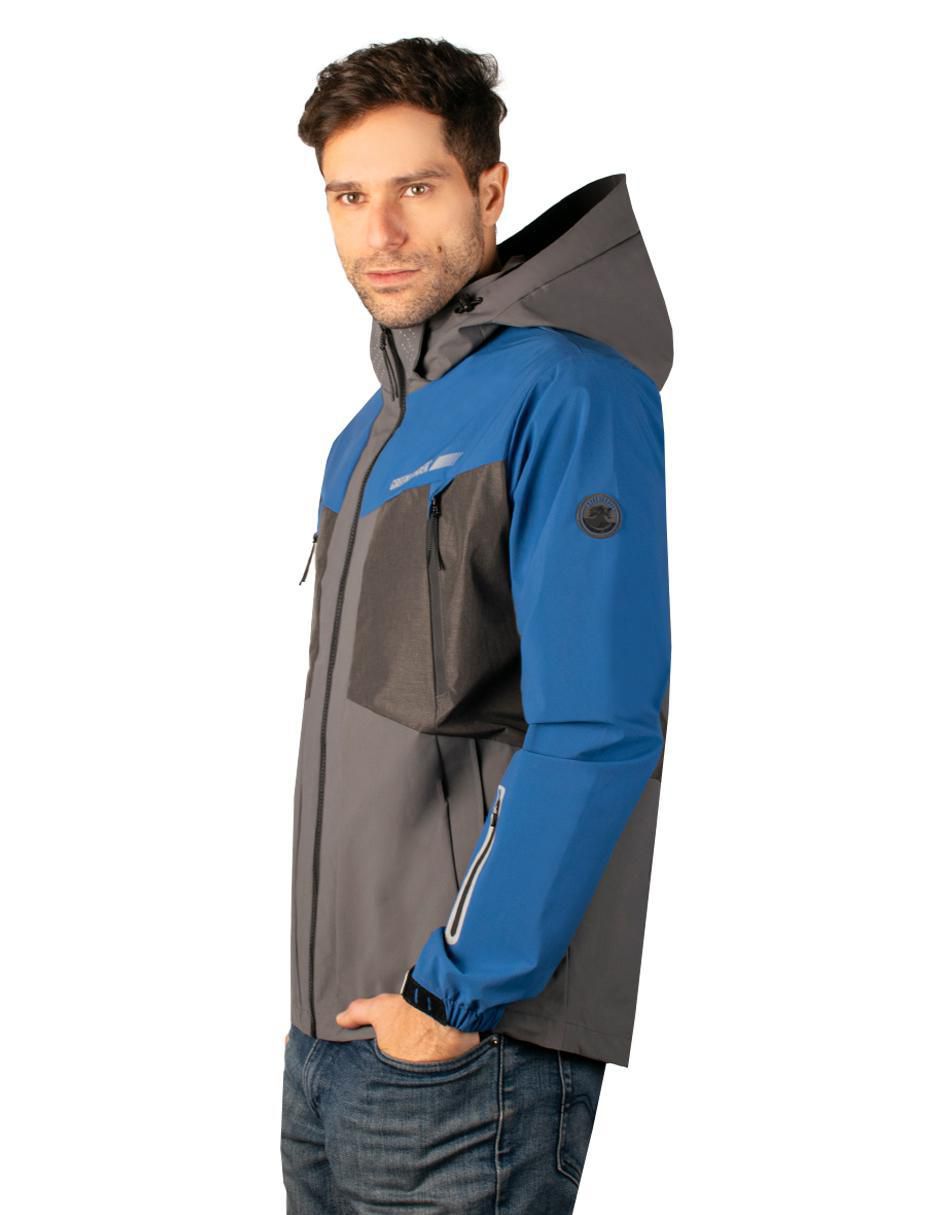 Chamarra casual Greenlander impermeable capucha desmontable para hombre
