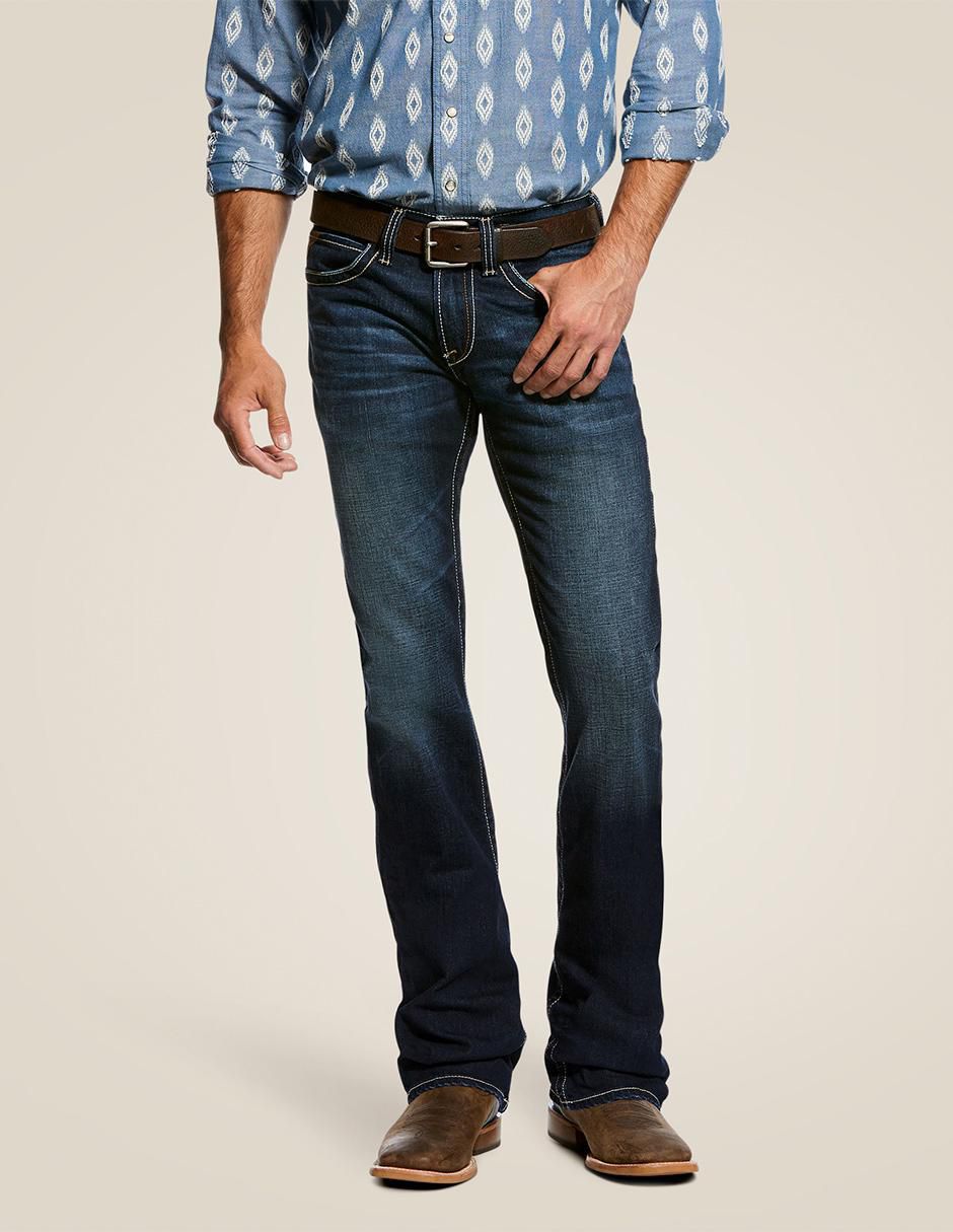 Jeans boot deslavado para hombre 1