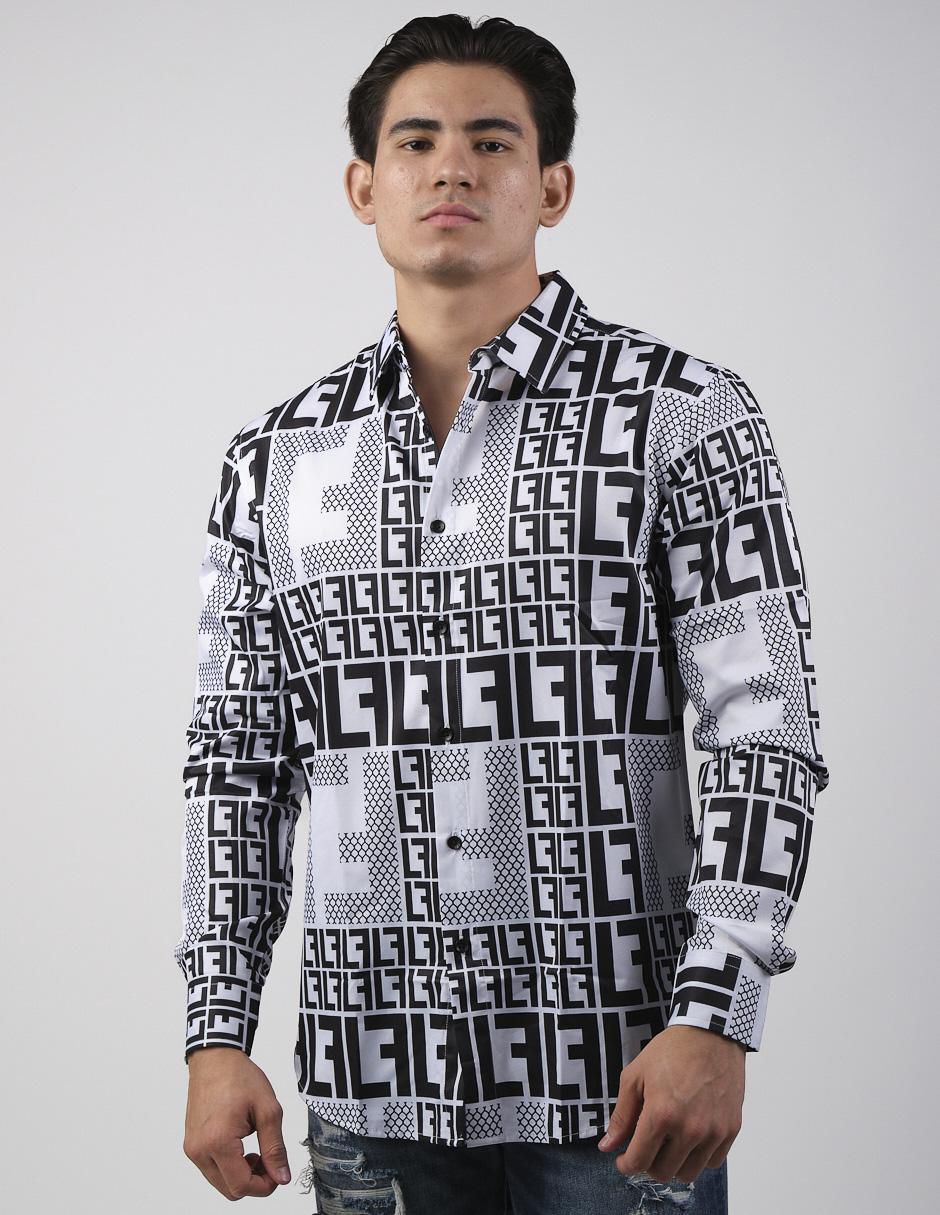 Camisa casual Pavini manga larga para hombre