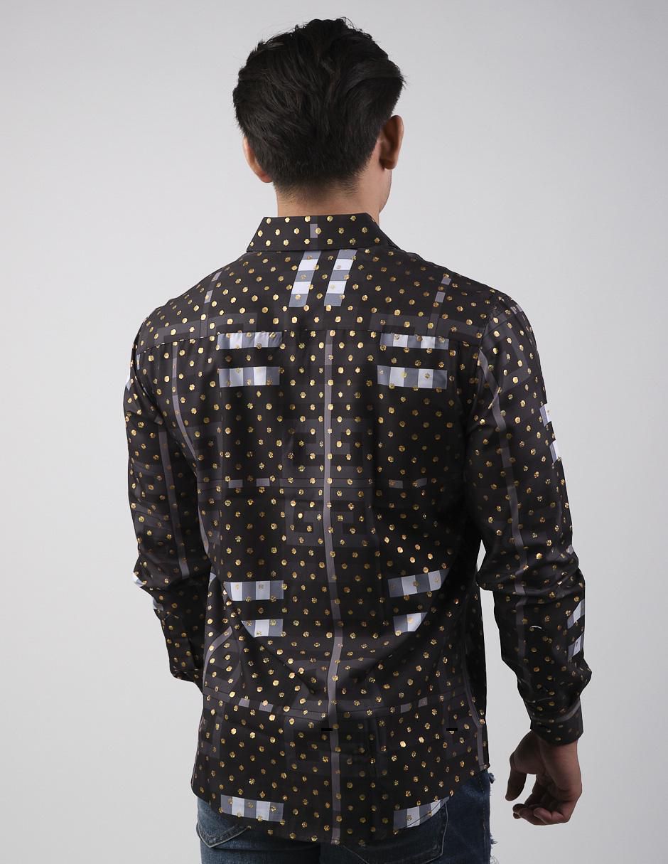 Camisa casual manga larga para hombre 2