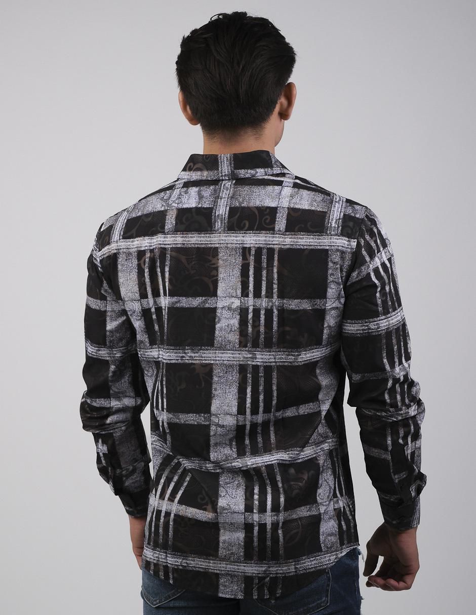 Camisa casual manga larga para hombre