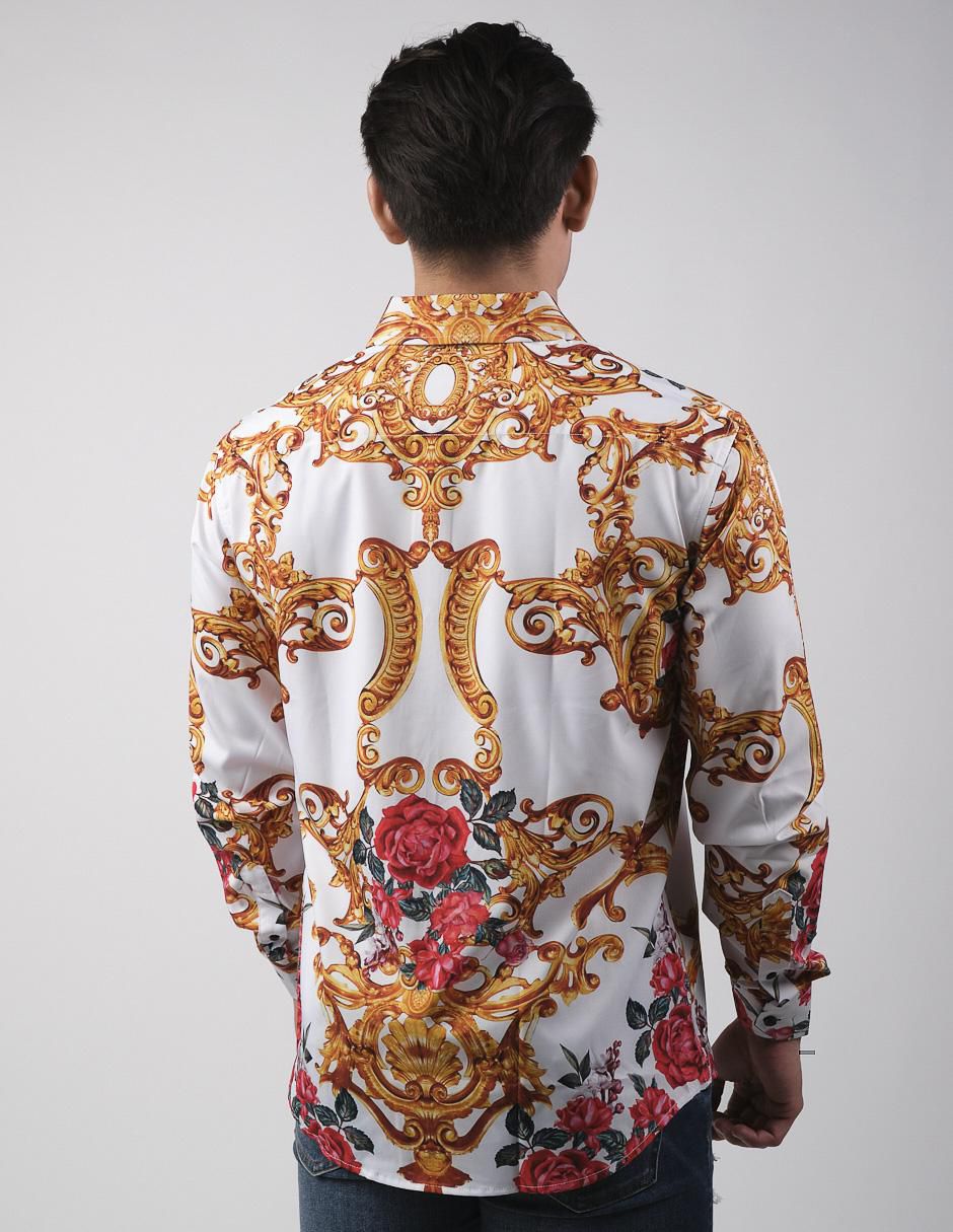 Camisa casual manga larga para hombre