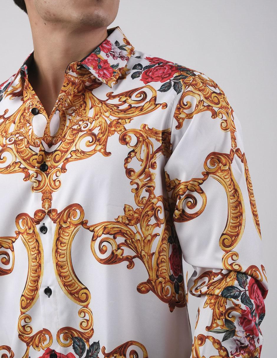 Camisa casual manga larga para hombre