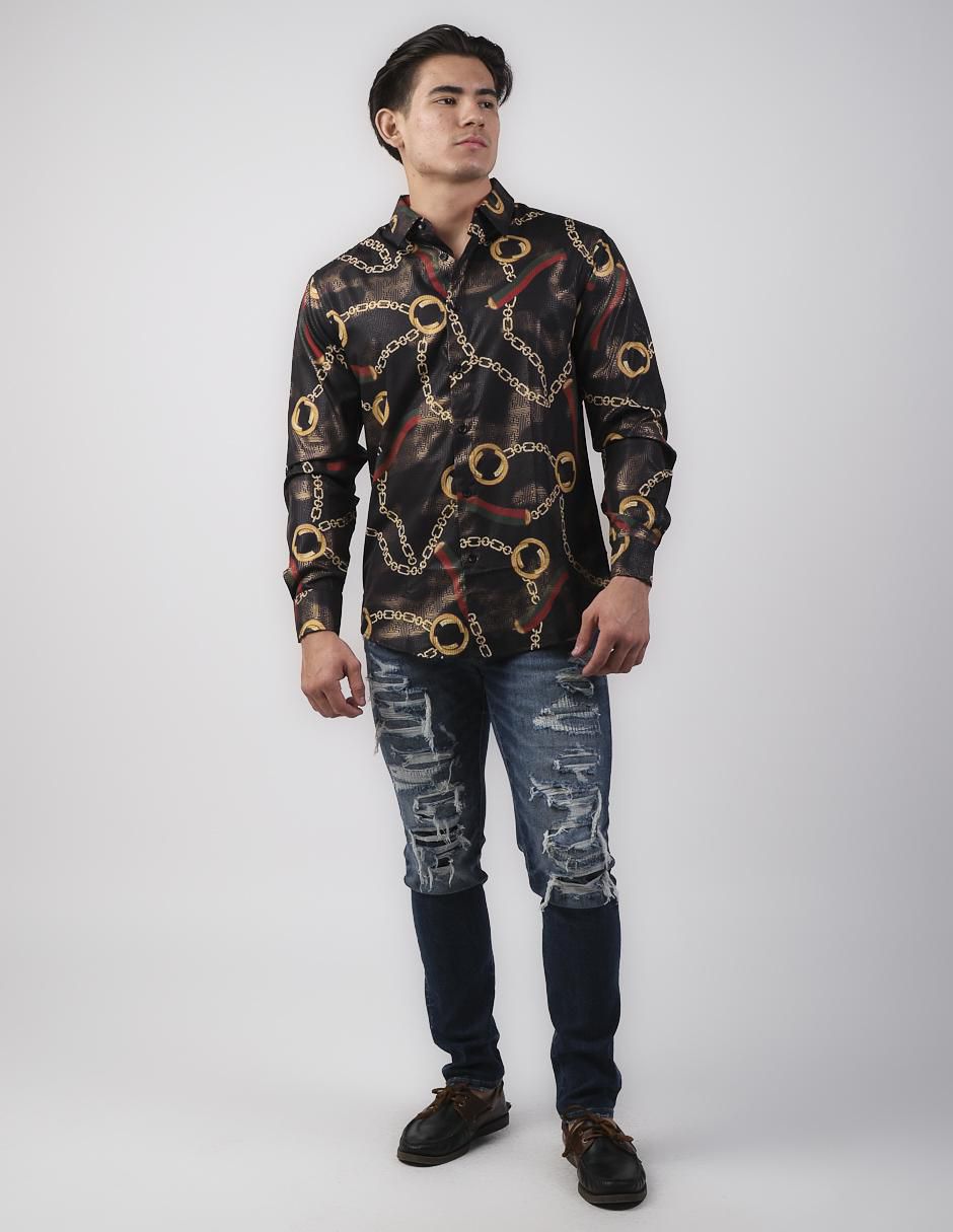 Camisa casual manga larga para hombre 3