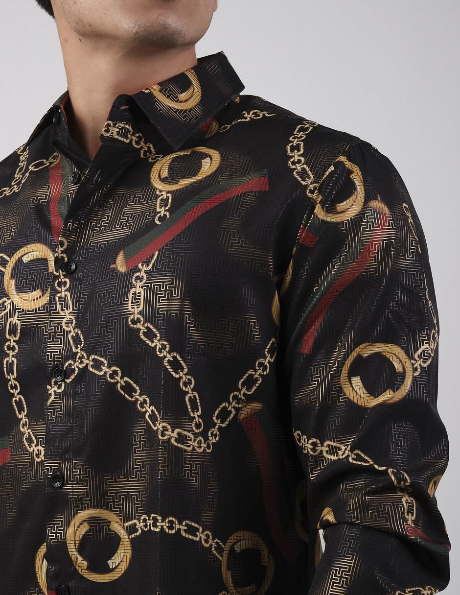 Camisa casual manga larga para hombre 4
