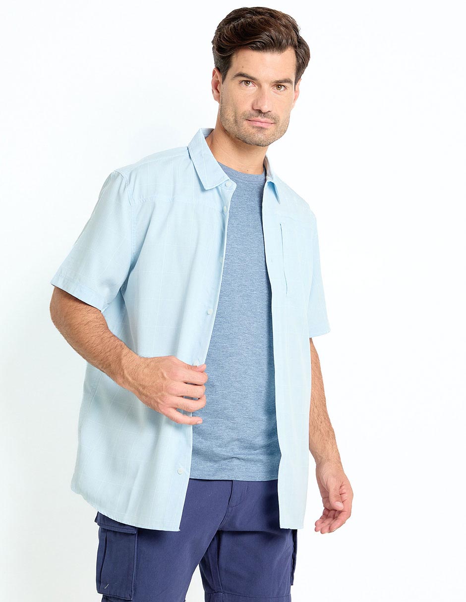 Camisa casual de algodón manga corta para hombre Camisa casual de algodón manga corta para hombre