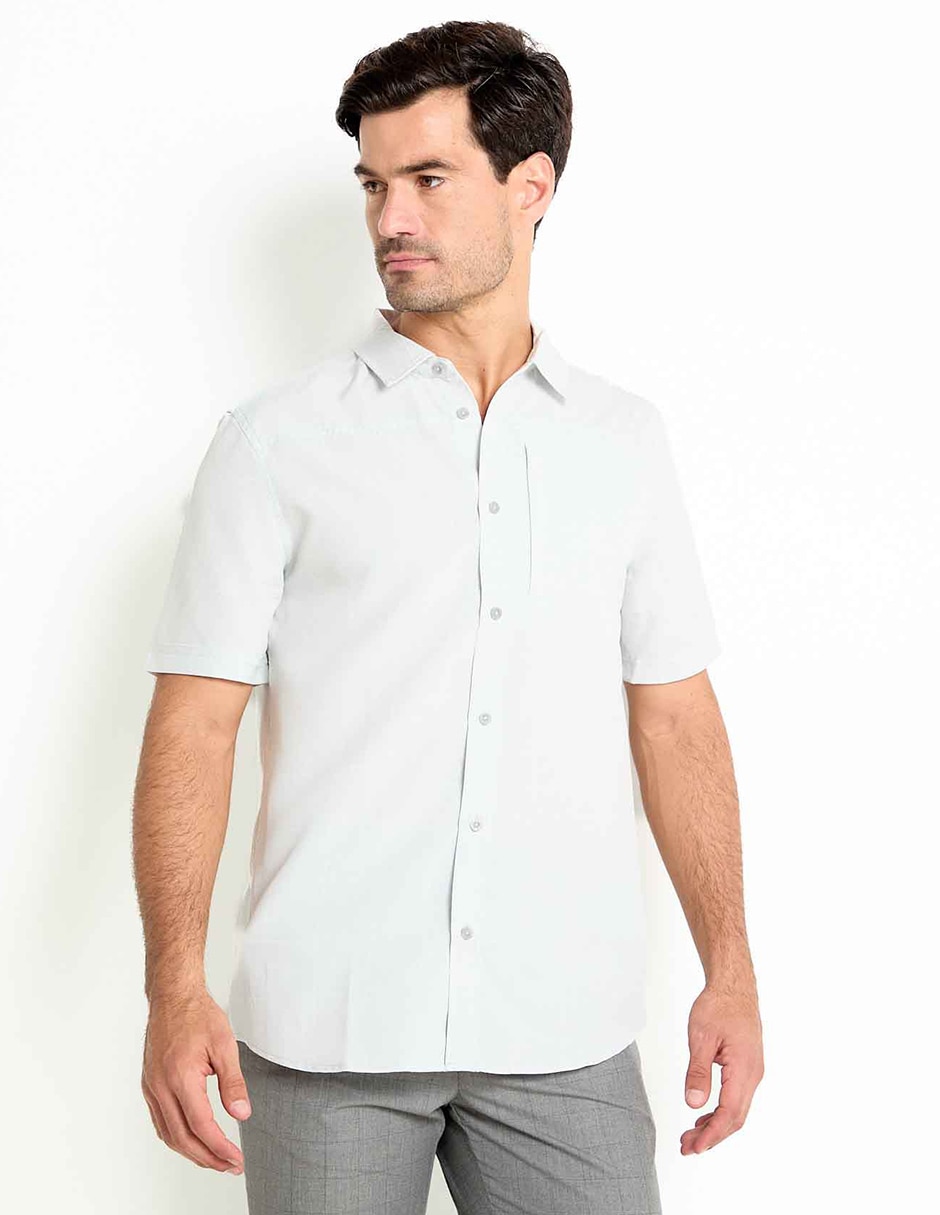 Camisa casual de algodón manga corta para hombre Camisa casual de algodón manga corta para hombre