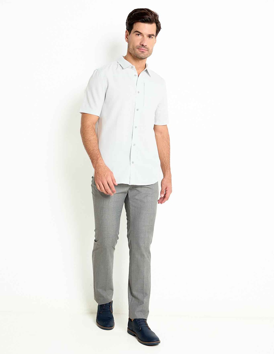 Camisa casual de algodón manga corta para hombre 4
