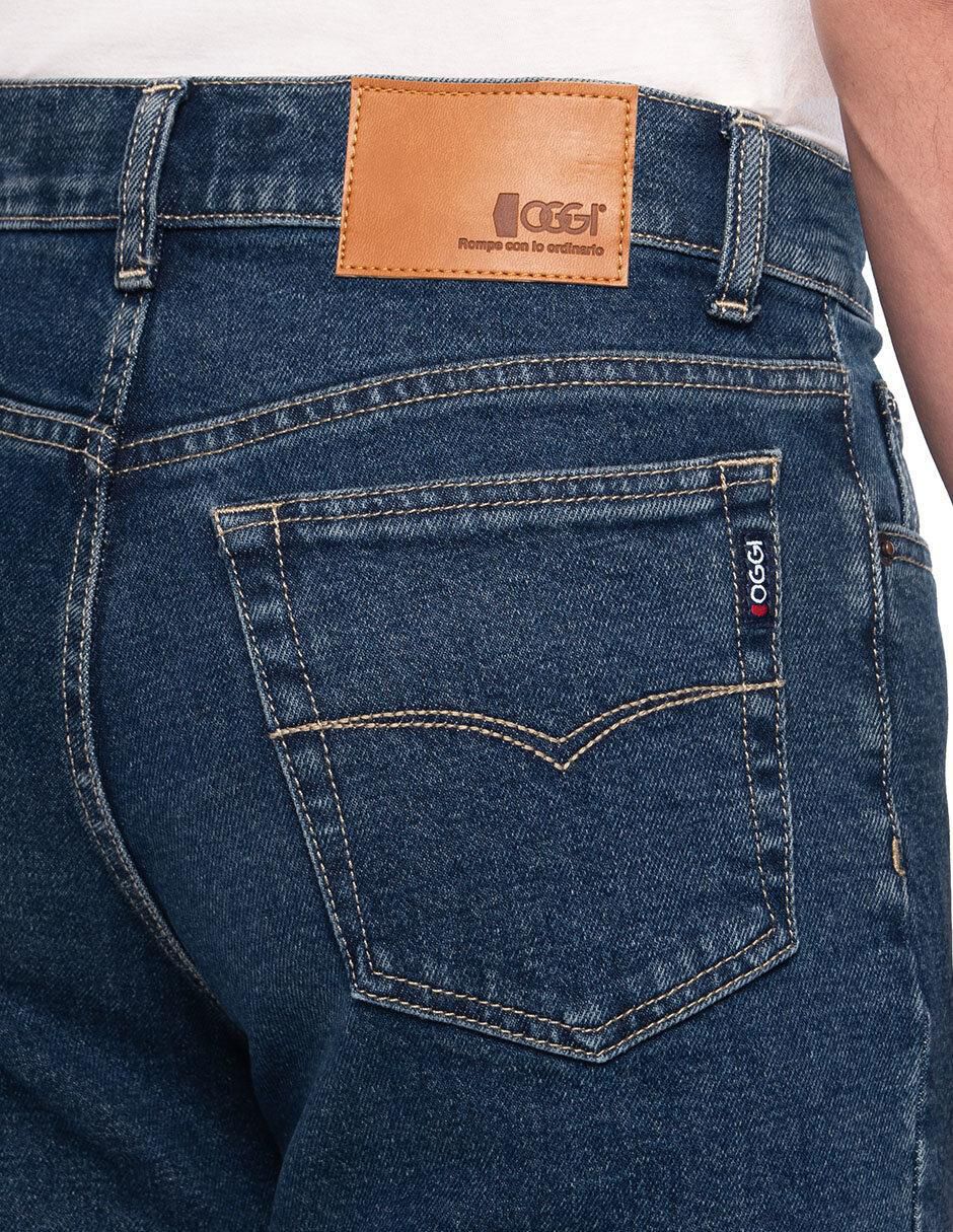 Jeans straight Oggi Jeans Power lavado obscuro para hombre
