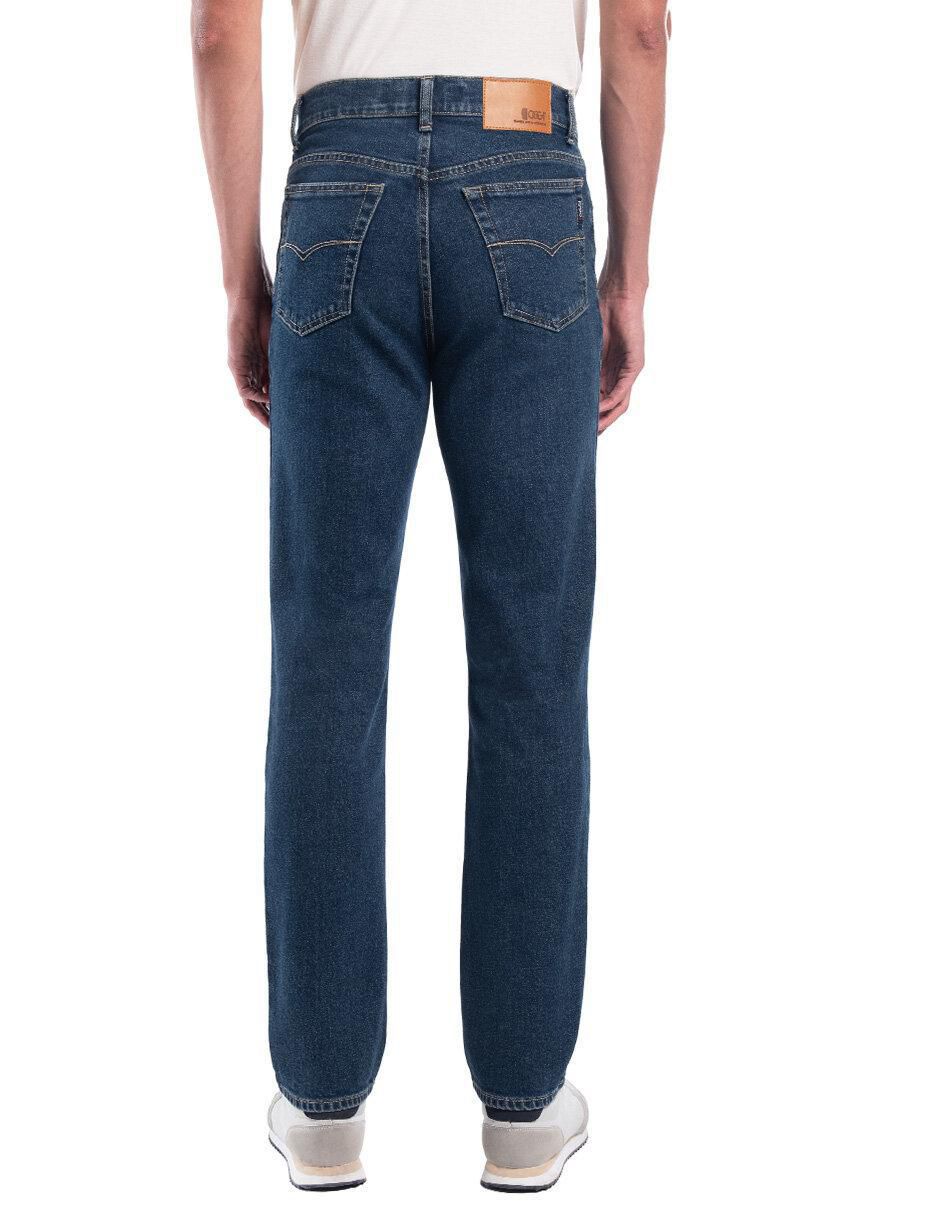 Jeans straight Oggi Jeans Power lavado obscuro para hombre
