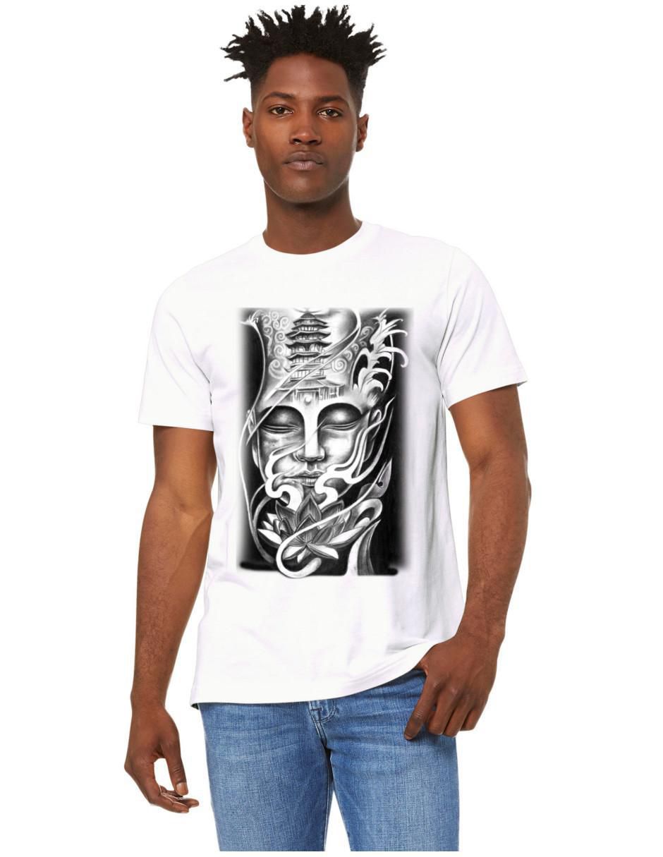 Playera Buda Espiritual Zen Mantra Yoga cuello redondo para hombre 1