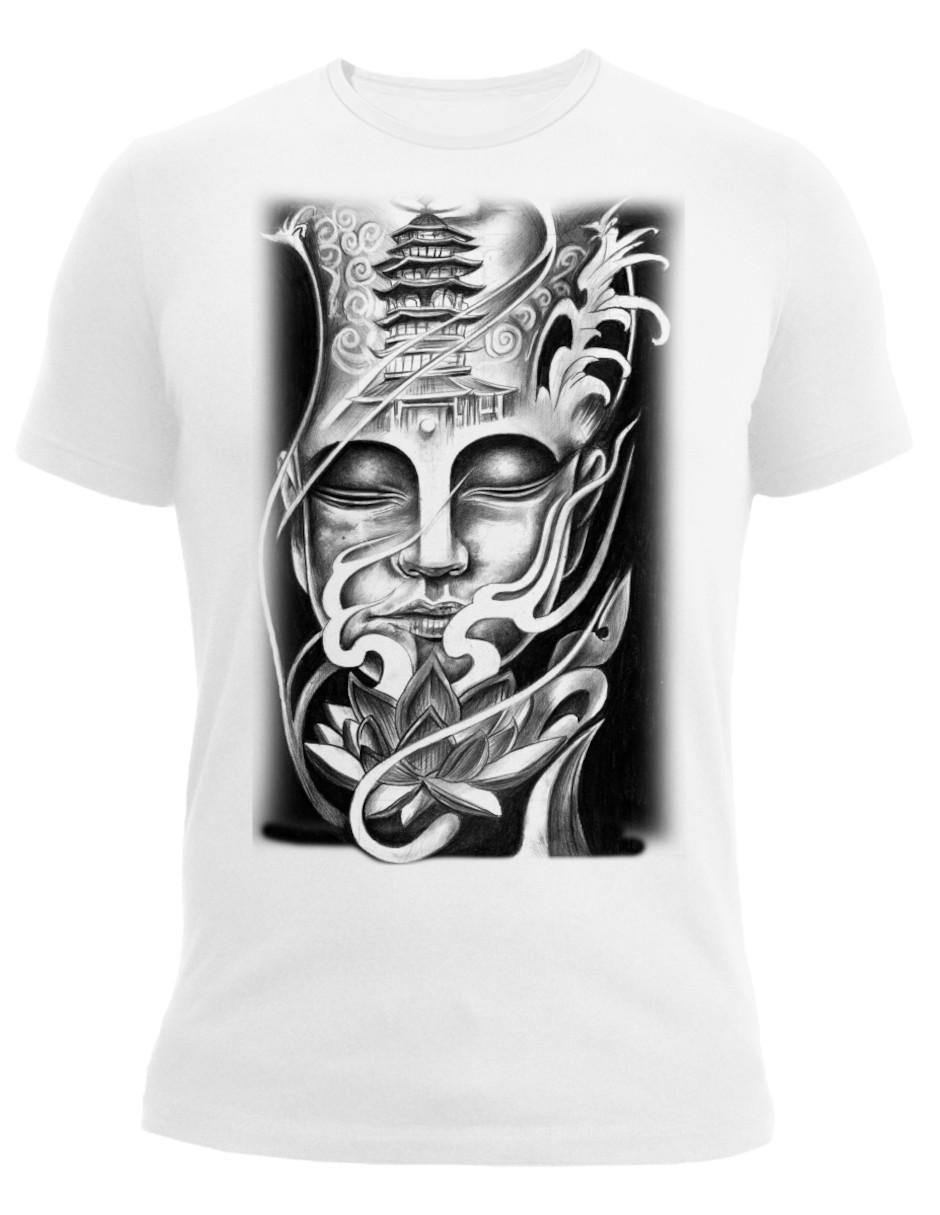 Playera Buda Espiritual Zen Mantra Yoga cuello redondo para hombre 2