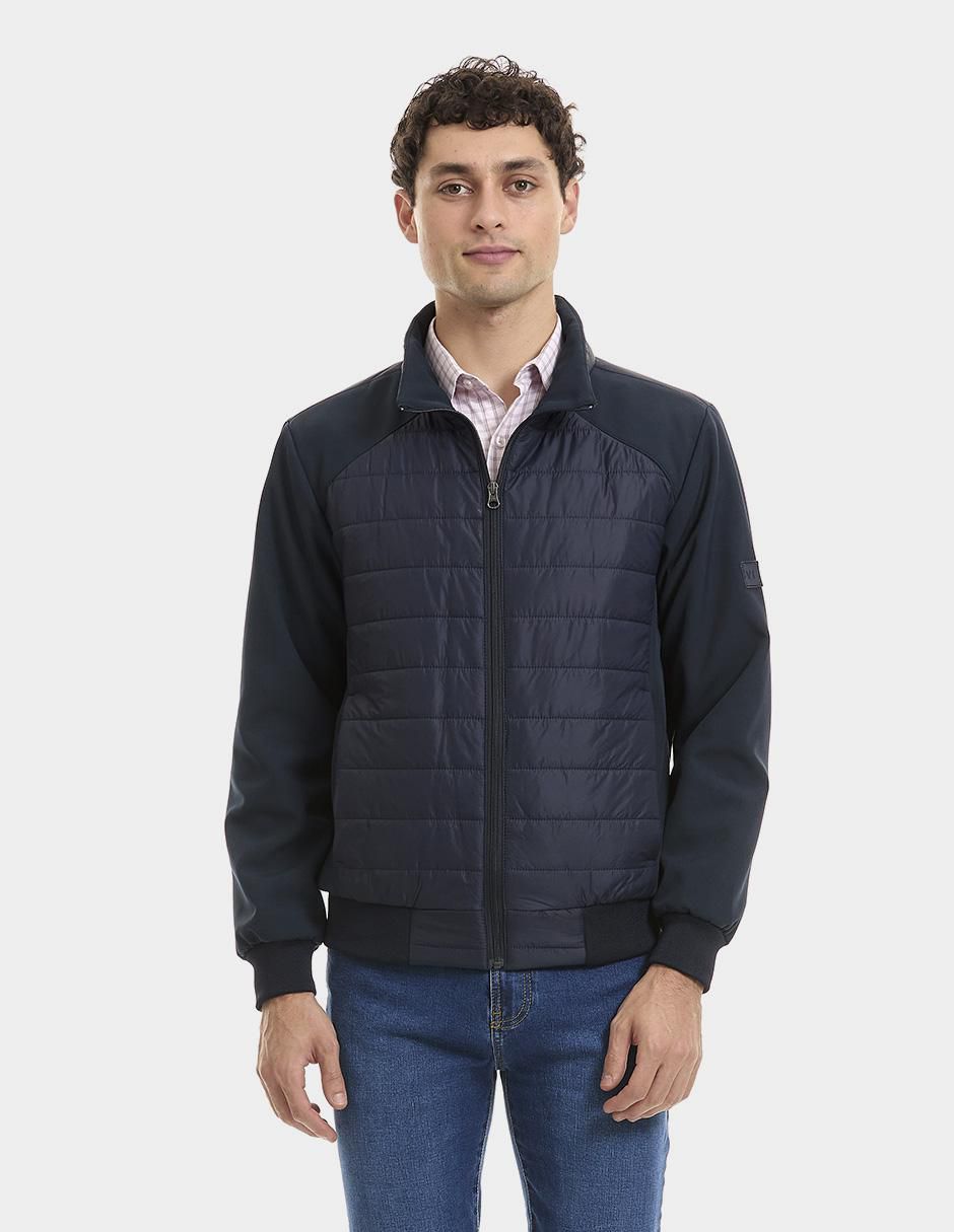 Chamarra casual capitonada para hombre