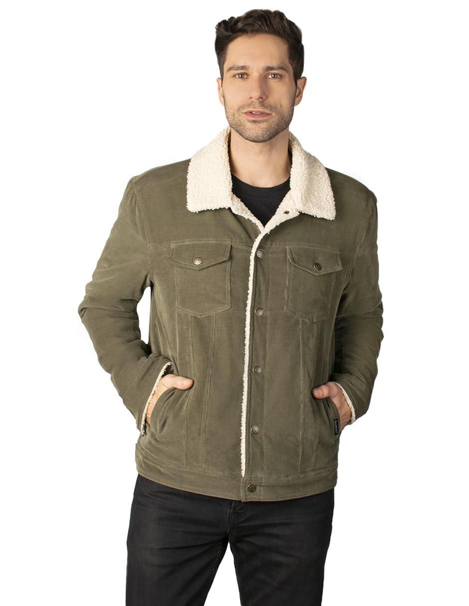 Chamarra casual con bolsillos para hombre
