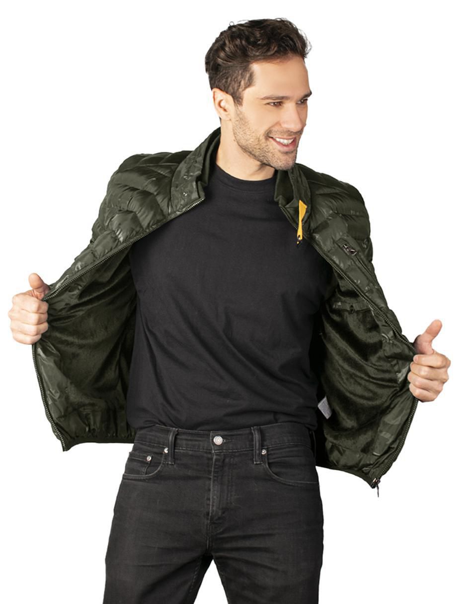 Chamarra acolchada impermeable capitonada para hombre 2